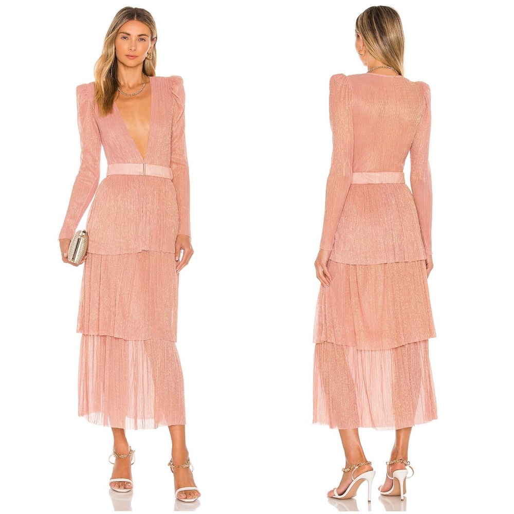 SABINA MUSAYEV Carry Dress - Peach (Missing Belt)